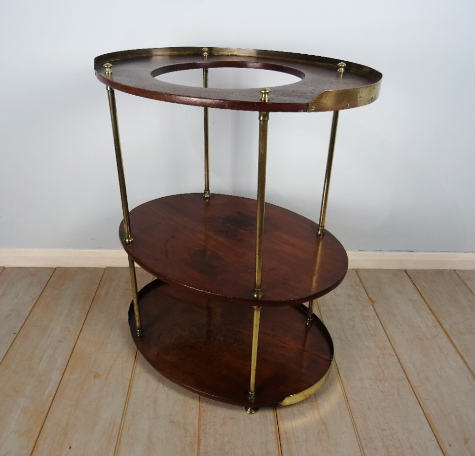 A Campaign Brass-Mounted Mahogany Occasional TableWashstand (14).JPG